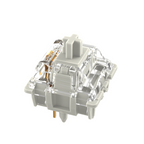 Mechanical Keyboard Switch – Transparent Housing, White Stem – Smooth Linear Feel – MX Compatible – Custom Gaming & DIY Keyboards