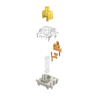 Mechanical Keyboard Switch – Transparent Housing, Yellow Stem – Smooth Linear Feel – MX Compatible – Custom Gaming & DIY Keyboards