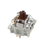 Mechanical Keyboard Switch – Transparent Housing, Brown Stem – Smooth Linear Feel – MX Compatible – Custom Gaming & DIY Keyboards