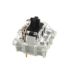 Mechanical Keyboard Switch – Transparent Housing, Black Stem – Smooth Linear Feel – MX Compatible – Custom Gaming & DIY Keyboards